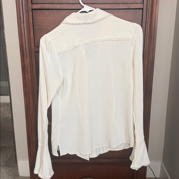 Free people cream melrose blouse button down small - Picture 4 of 7